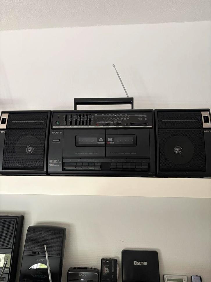 Vintage Sony Boombox - Radio OK, Cassette Defect, Audio, Tv en Foto, Radio's, Gebruikt, Radio, Ophalen