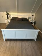 Wit bed 140x200 cm +nachtkastjes, Ophalen, Wit, Tweepersoons, 140 cm
