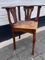 bijzondere antieke hoekstoel, snijwerk, Ophalen of Verzenden