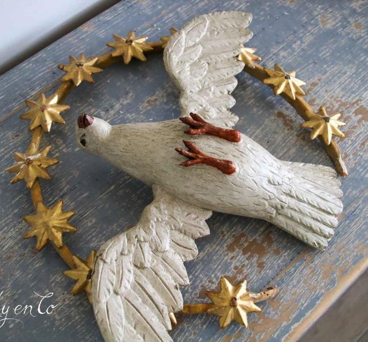 Antieke houten Heilige geest/ duif, Antiek en Kunst, Curiosa en Brocante, Ophalen of Verzenden