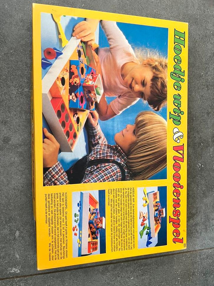 Hoedje Wip & Vlooienspel, Hobby en Vrije tijd, Gezelschapsspellen | Bordspellen, Gebruikt, Drie of vier spelers, Ophalen of Verzenden