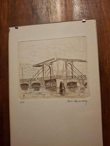 Steven Woudenberg - Brug ets, 15x21 cm beschikbaar voor biedingen