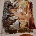 Lint pakketjes: Zilver & Goud/Beige, Hobby en Vrije tijd, Naaien en Fournituren, Ophalen of Verzenden, Nieuw, Lint, Band of Elastiek