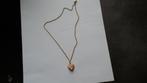 Goudkleurige ketting met hanger en broche., Verzenden, Nieuw, Goud, Overige materialen