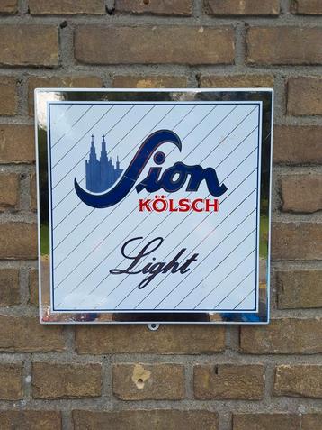 Oud Sion Kölsch Light Emaille Bier Reclamebord - 1991 beschikbaar voor biedingen