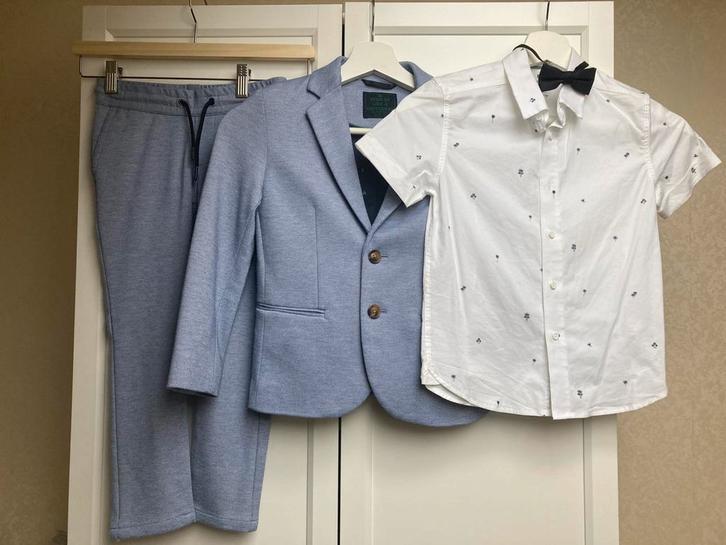 Compleet 4 delig pak jongens bruiloft communie 116/122 ZGAN!, Kinderen en Baby's, Kinderkleding | Maat 116, Zo goed als nieuw