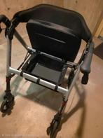 Rollator zwart alluminium, belastbaar tot 200 kg, Ophalen