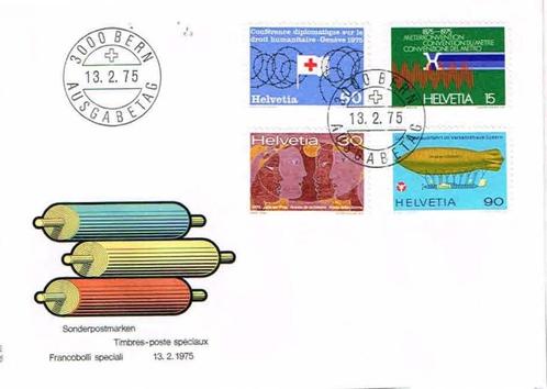 Zwitserland 1975 Mensenrechten Jaar van de Vrouw Zeppelin, Postzegels en Munten, Postzegels | Eerstedagenveloppen, Onbeschreven