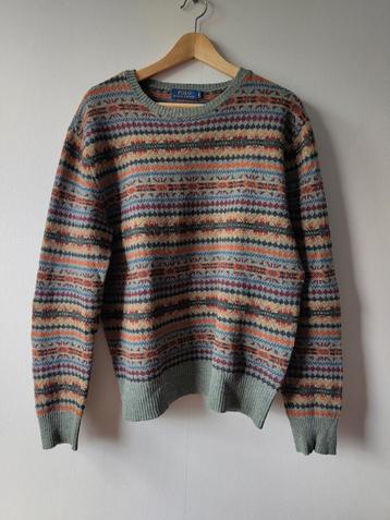Fair isle trui Ralph Lauren L 100% wol beschikbaar voor biedingen