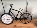 Tafel klok fiets zwart, Huis en Inrichting, Ophalen of Verzenden, Analoog, Wekker of Tafelklok
