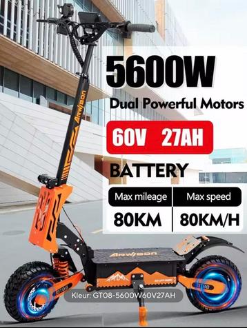 Elektrische Step 5600W - 80km/u afneembaar zadel beschikbaar voor biedingen