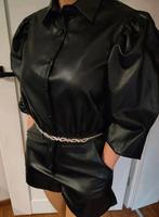Mooie Echte Leren Jumpsuit maat M, Kleding | Dames, Jumpsuits, Verzenden, Zo goed als nieuw, Maat 38/40 (M), Zwart