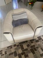 NATUZZI LEDEREN FAUTEUIL (2x), Ophalen, Gebruikt, 75 tot 100 cm, Modern