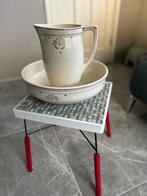 Vintage  lampetkan met wasschaal, Antiek en Kunst, Antiek | Keramiek en Aardewerk, Ophalen