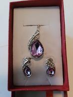 Zilver 925 sieradenset.,oorbellen steker met kettinkje., Sieraden, Tassen en Uiterlijk, Oorbellen, Ophalen of Verzenden, Nieuw