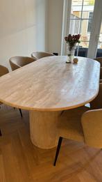 100% Travertin (Travertijn) tafelblad, Huis en Inrichting, Tafels | Eettafels, Ophalen, Overige materialen, 100 tot 150 cm, Vijf personen of meer