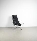 3x Vitra Eames EA 124 + 125 Set Zwart Leer – Chroom, Niet ingevuld, Niet ingevuld, 75 tot 100 cm, Ophalen of Verzenden