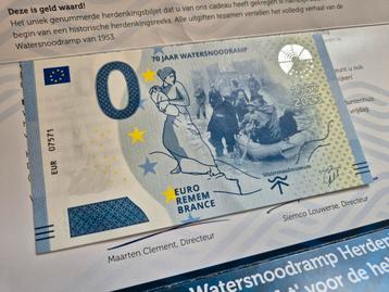 0 Euro biljet 70 jaar Watersnoodramp, Euro Remembrance beschikbaar voor biedingen