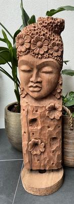 Boeddha massief uniek houtsnijwerk Indonesie 94 cm, Verburgt Vintage, Nieuw, Ophalen of Verzenden, https://verburgtvintage.nl/#contact