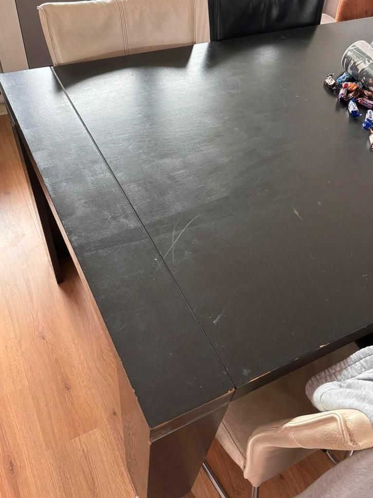 Zware tafel masief hout, Huis en Inrichting, Complete eetkamers, Gebruikt, 4 tot 6 stoelen, Ophalen