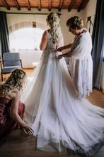 Romantische bruidsjurk Maat XL/XXL, Kleding | Dames, Gedragen, Ophalen of Verzenden, Bernadette - Maggie Sotte, Wit