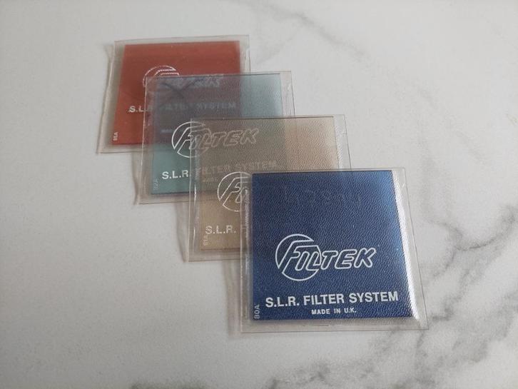 529 - 4 Filtek Filters 80A + 81A + 82A + 85A voor Cokin A, Audio, Tv en Foto, Fotografie | Filters, Zo goed als nieuw, Overige typen