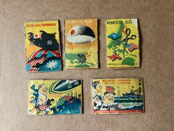 Set van 5x japanse propaganda van luciferdoosjes beschikbaar voor biedingen