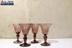 4 La verrerie de Biot - Amethist glazen - Mondgeblazen, Antiek en Kunst, Ophalen of Verzenden