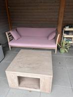 Loungebank en tafel, Tuin en Terras, Gebruikt, Hardhout, Bank, Loungeset