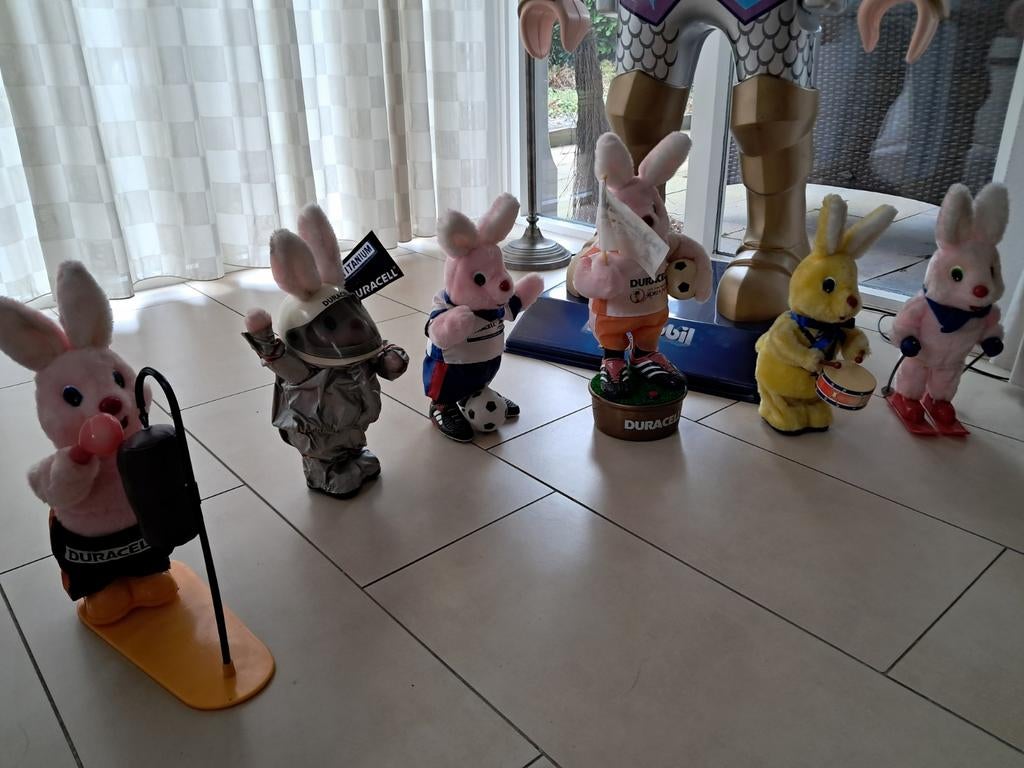 Duracell reclame Bunny's 6 stuks 1koop niet getest decoratie, Eu, Gebruikt, Eu, Ophalen of Verzenden
