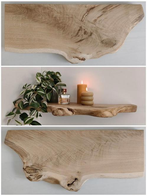 (hoek) eiken wandplank zwevend | 72,5cm | incl. mont.pennen, Huis en Inrichting, Woonaccessoires | Wandplanken en Boekenplanken