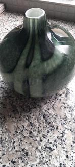 Groene glazen vaas Murano, Huis en Inrichting, Ophalen, Minder dan 50 cm, Groen, Glas