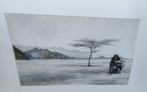Stijlvolle aquarel, Antiek en Kunst, Ophalen