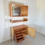 Wandsysteem/ modulaire kast, František Jirák, Gebruikt, Ophalen of Verzenden, Minder dan 150 cm, Glas