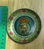 Heel oud blikken bordje onderzetter HUSQVARNA naaimachines, Antiek en Kunst, Ophalen of Verzenden