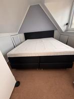 Bed 180x200 Haco + nieuwe topper, Huis en Inrichting, Ophalen, Zwart, Tweepersoons, Zo goed als nieuw