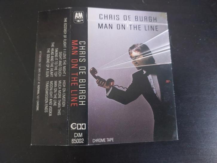 CHRIS DE BURGH - MAN ON THE LINE (CASSETTEBANDJE), Cd's en Dvd's, Cassettebandjes, Zo goed als nieuw, Origineel, Pop, 1 bandje