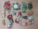 Oude antieke  poesieplaatjes  bloemen fruit 1, Verzamelen, Poesieplaatjes, Ophalen of Verzenden