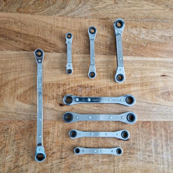 Hazet 621 ratelsleutels veeltand en zeskant, Auto diversen, Autogereedschap, Zo goed als nieuw, Ophalen of Verzenden