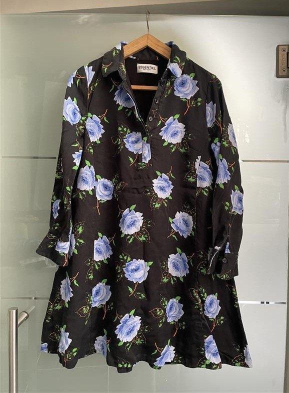 Essentiel Antwerp Jurk, Kleding | Dames, Jurken, Zo goed als nieuw, Maat 36 (S), Zwart, Onder de knie, Ophalen of Verzenden