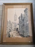 Vlasmarkt Middelburg (50 x 65 cm), Antiek en Kunst, Ophalen