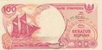 Indonesië bankbiljet 100 Rupiah (1992) Sailboat 2000 UNC, Postzegels en Munten, Bankbiljetten | Azië, Ophalen of Verzenden, Zuidoost-Azië