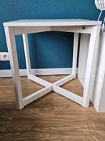 White side table, Huis en Inrichting, Tafels | Bijzettafels, Rechthoekig, Zo goed als nieuw, Hout, Ophalen