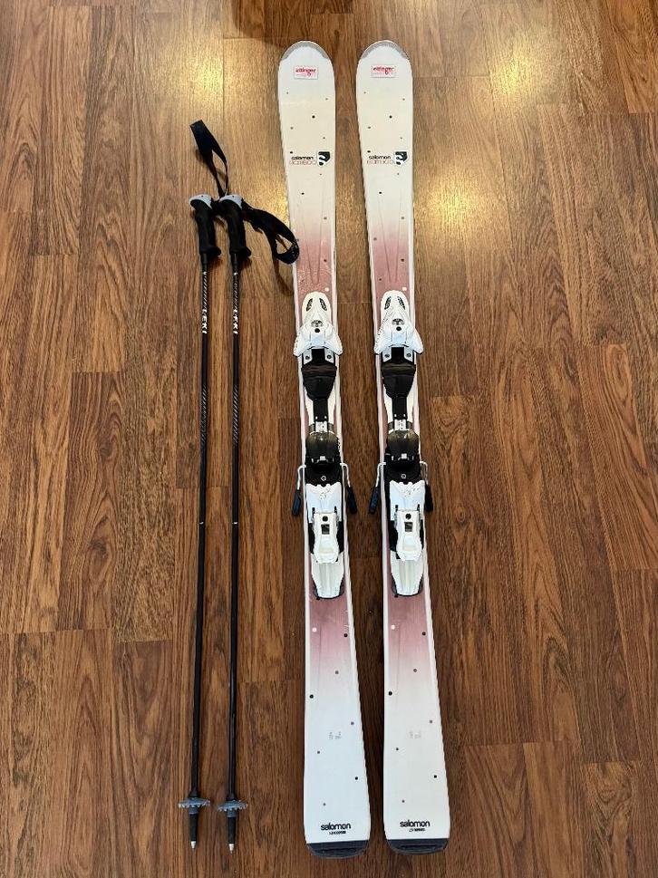 Salomon Bamboo dames ski 160 cm, Sport en Fitness, Skiën en Langlaufen, Gebruikt, Ski's, Skiën, Salomon, Carve, 140 tot 160 cm