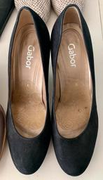 Gabor zwart suede pumps mt 5, Ophalen of Verzenden, Zo goed als nieuw, Zwart