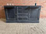 Dressoir oud zwart look 195 2 deuren en 4 lades opruiming, Dressoir oud zwart look 195 2 deuren en 4 lades opruiming, Verzenden