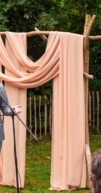 Ceremonieboog doeken champagnekleur, Ophalen, Gebruikt, Versiering, Overige