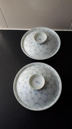 2 set Japanse Soep-Rijstkommen met deksel. Fijn aardewerk, Kom(men), Overige stijlen, Zo goed als nieuw, Aardewerk