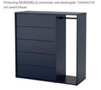 Nordmela donkerblauwe ladekast/hangkast half hoog 119x44x118, Huis en Inrichting, Kasten | Kledingkasten, Ophalen, 100 tot 150 cm
