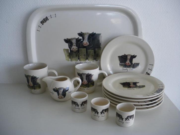 Jet Country Cows servies, Huis en Inrichting, Keuken | Servies, Zo goed als nieuw, Kop(pen) en/of Schotel(s), Overige stijlen